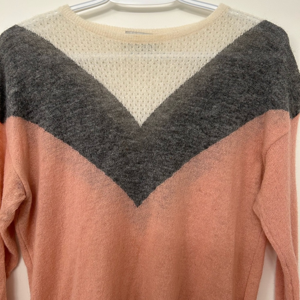 Bimba y Lola pink and grey sweater, part alpaca and poliamida.